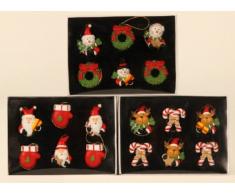 18 Weihnachtsanhänger Weihnachtsmann Schneemann Elch Zuckerstange Baumschmuck Weihnachten Deko Anhänger