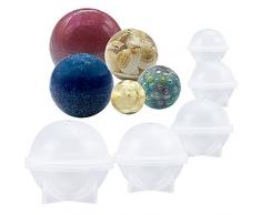 musykrafties Runde Kugel aus Silikon-Harz Epoxid, Modeschmuck, Kerzen-Wachs, selbstgemachte Seife, Bad, 5-size pack (0.8, 1.2, 1.6, 2, 2.4 inch)
