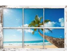 Beaches - Window - Scenic View - Beach Poster Foto Strand Palmen Meer Paradies - Grösse 91,5x61 cm