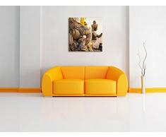 Elefantengottheit in Thailand, Format: 40x40 auf Leinwand, XXL riesige Bilder fertig gerahmt mit Keilrahmen, Kunstdruck auf Wandbild mit Rahmen, günstiger als Gemälde oder Ölbild, kein Poster oder Plakat