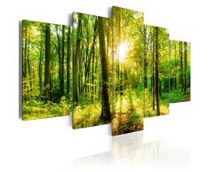 murando - Acrylglasbild Wald 200x100 cm - 5 Teilig - Glasbilder - Wandbilder XXL - Wandbild - Bilder - Wald Natur Baum c-B-0186-k-m