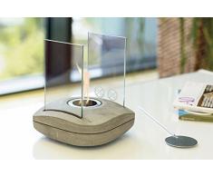 Tischfeuer Glaskamin Tischkamin Designlampe SQUARE Beton / Glas Bio-Ethanol Feuer