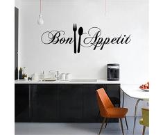 Harpily Guten Appetit Wandsticker KüChe Kreativ Deko Wandsticker KüChe Wandtattoos Umweltschutz Wandbilder Wasserdicht Wandtattoos Wall Stickers Kitchen Einfach Wanddeko Modern Wohnaccessoires