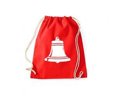 ShirtInStyle Gym Sack Turnbeutel Sailing Motive Schiffsglocke Farbe Rot