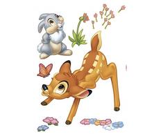 Komar Deco-StickerBambi, 1 Stück, Bunt, 14043h, 0,50 x 0,70 m, Tiere, Reh, Haase, Kinderfilm, Wallsticker, Disney, Wandtattoo