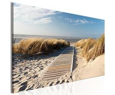 murando - Bilder Strand 225x90 cm Vlies Leinwandbild 5 TLG Kunstdruck modern Wandbilder XXL Wanddekoration Design Wand Bild - Landschaft Meer c-C-0176-b-m