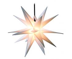 Steinfigurenwelt Giessen %% WEIHNACHTSSTERN 3D Weiss XXL 100 cm Faltstern Außenstern Adventsstern wetterfest für außen und innen 4m Kabel von Dekowelt%%