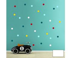 ilka parey wandtattoo-welt Wandtattoo Wandaufkleber Punkte Pünktchen Kreise dots Set in 5 Farben M1770