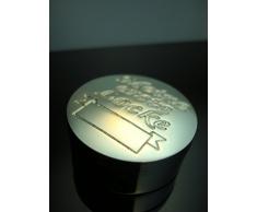 LOCKENDOSE LOCKE TAUFGESCHENK TAUFE DOSE GESCHENK SCHATULLE VERSILBERT BABY SILBER HAARE NEU + BRILLIBRUM® FLYER (Lockendose mit Gravur bis 10 Zeichen)