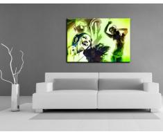 Bild auf LEINWAND AKT EROTIK GIRL verschiedene Größen wählbar!!! gerahmt auf HOLZRAHMEN Kunstdruck Wandbild auf Rahmen günstiger als Ölbild Gemälde Poster Plakat (70x50 cm farbig)