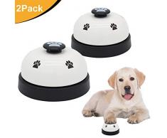 AK KYC Haustier Trainingsglocken Trainingsgerät Glöckchen Tischglocke Call Bell für Töpfchen Hunde Welpen Puppy Zum Trainieren von Tinkerbläschen Kommunikationsgeräte Füttern Tür Ring Schwarz