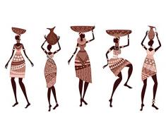 dekodino® Wandtattoo Afrika Frauen im Gewand Wandsticker Deko