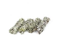 Heka Naturals Salbei-Räucherstäbchen: 4 Salbei-Räucherstäbchen | Salbei verbrennen für die Reinigung von negativer Energie | Räucherset mit kalifornischem Weißen Salbei für | 4 Stück 8-10 cm