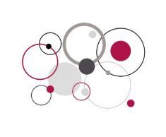 Eurographics DS-DT2049 Deco Sticker / Wandtattoo Red Bubbles 50x70cm