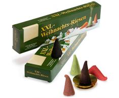 com-four® 10x XXL Räucherkerzen in verschiedenen Duftrichtungen mit Unterlage für die Anwendung im Freien - weihnachtliche Räucher-Stäbchen (10 Stück - XXL)