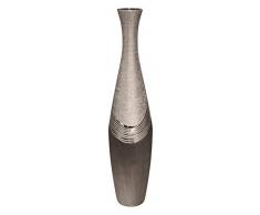 GILDE Dreamlight Collection Vase - aus Keramik in grau Silber H 78 cm D 19 cm