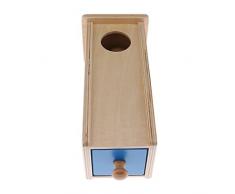 MagiDeal Montessori Material: Holz Geometrie Schubladen mit Kugel, Kinder Pädagogisches Spielzeug