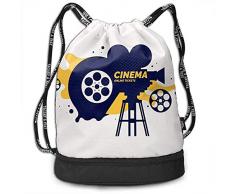 Valender Großer Rucksack mit Kordelzug, Sporttasche für Erwachsene, Kinoplakat