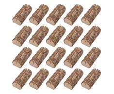 HEALLILY 20 Stücke Tisch Fotohalter Fotoständer Tischkartenhalter Platzkartenhalter Holz Kartenhalter Memohalter Tischnummer Clip für Rustikale Hochzeit Tischdeko