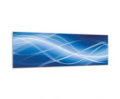 Bilderdepot24 Glasbild Abstrakte Kunst XLIX 120x40 cm - Deko Glas - brilliante Farben, inkl. Aufhängung