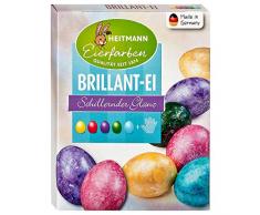 Heitmann Eierfarben Brillant - 5 flüssige Kaltfarben mit Glanz-Effekt - azofrei - Ostern - Ostereier bemalen, Ostereierfarbe