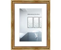 WANDStyle Bilderrahmen Antik 20x25cm I Farbe: Gold I Holzbilderrahmen I Fotorahmen I Goldener Barock Bilderrahmen I Made in Germany I H450