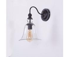 JJZHG Wandleuchte Wandlampe Wasserdicht Wandbeleuchtung Nachttischlampe Schlafzimmer Wohnzimmer Gang spiegelfront kristallglocke Wandleuchte beinhaltet: Wandlampe,stoere wandlampen