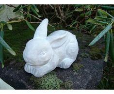 Hase Skulptur Dekoobjekt Deko-Hase Statue Zement grau 20 cm
