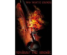 1art1 77997 Geigen - Wo Worte Enden Beginnt Die Musik Poster Kunstdruck 120 x 80 cm