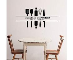 Wandaufkleber Dekorative Aufkleber Wand Dekoration Wandbilder Küche Wand Aufkleber Mahlzeiten Und Erinnerungen Zitat Vinyl Wand Aufkleber Küche Hintergrund Home Dekoration Wand Kunst Abziehb