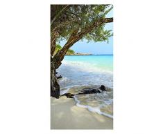 wandmotiv24 Türtapete Ruhiger und friedlicher Strand. Provinz Rayong 100 x 200cm (B x H) - Dekorfolie selbstklebend Tapete, Tür-Aufkleber, Türbild, Wandbild M0899