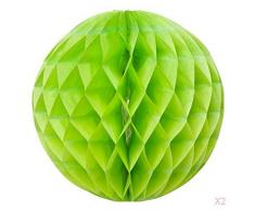 FLAMEER 6Seidenpapier Honeycomb Kugellaternen Hochzeit Home Decor Grün