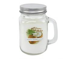 Duftkerzen im Glas mit LED-Beleuchtung Ananas Kokos Passionsfrucht Mango Raumduft (Kokos)