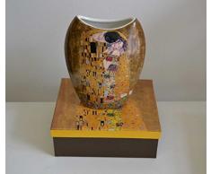 Atelier Harmony Gustav Klimt Vase Motiv Der Kuss Porzellan LE BAISIER (Beige/Gold)