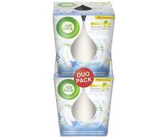 Air Wick Wohlfühl-Duftkerze – Duft: Cotton & weißer Flieder – Enthält natürliche ätherische Öle – 2 x Duftkerze in weiß