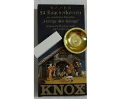 Knox Räucherkerzen Heilige-3-Könige mit Kreide und goldener Schale