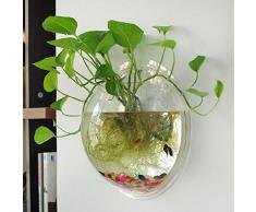SJZS Vasen Terrarium-Kugel-Kugel-Form-freie hängende Glasvasen-Blumen-Pflanzer Töpfe Wand Aquarium Aquarium Container homw Dekor (Color : 12cm)