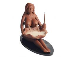 Beauty Maid Porzellan-Keramik Handwerkskunst Räucherstäbchenhalter Backflow Kegelhalter Artwork Home Decor Figur