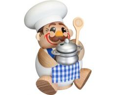 Weihnachtsfigur Kugelräuchermann Koch mit Topf HxBxT = 12x9x11cm NEU Räuchermann Schnee Rauchmann Räucherfigur Räucherkerze Figur Holz Seiffen Erzgebirge Holz Rauchfigur Dekoration Weihnach