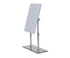 WENKO 3656420100 Kosmetik-Standspiegel Pinerolo - klappbar, Stahl, 23 x 27-35 x 10 cm, Chrom