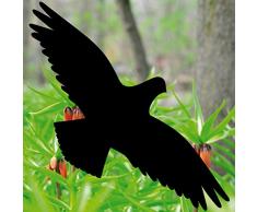 4 Stück 30cm schwarz Vogel Aufkleber die cut Tattoo Warnvögel Fenster Schutz Deko Folie