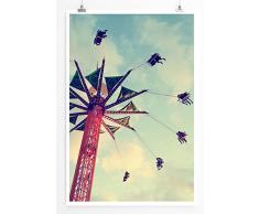 Eau Zone Bilder - Art Fotos - Retro Vintage Karussell- Leinwand Kunstdrucke Wandbilder aus Deutschland