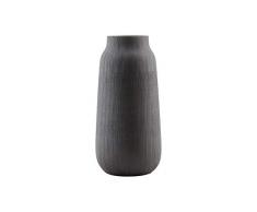 House Doctor - Vase - Blumenvase - Groove - Keramik - Schwarz Ø 16 cm Höhe 35 cm