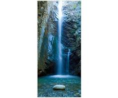 posterdepot ktt0225 Türtapete Türposter Wasserfall bei Sonneneinfall-Größe 93 x 205 cm