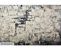 KunstLoft® XXL Gemälde Tal der Wächter 180x120cm | original handgemalte Bilder | Abstrakte Kunst in Lila & Weiß Deko | Leinwand-Bild Ölgemälde einteilig groß | Modernes Kunst Ölbild