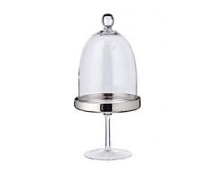 SWEET HOME Platinfadenständer und Kristallglocke cod.AD11700PT cm 19h diam.11,5 by Varotto & Co.