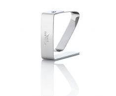 Kerafactum 10 STÜCK Tischtuch Klammer Tischdeckenklammer Tischtuchklammer aus Edelstahl Klammer zum Befestigen der Tischdecke Deckenklammer Tuchklammer Klemme Klemmen Silber 5 x 4 cm