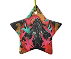 Leoner22art Dekorationssterne, 3 doppelseitige Sterne, Keramik