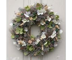 FRI-Collection Meisterfloristik Türkranz Frühlingserwachen Hortensien Dekokranz Wandkranz Kranz Seidenblumen Handarbeit 37 cm #47719