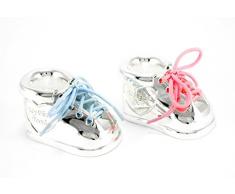 ZAHNDOSE LOCKENDOSE VERSILBERT SCHUH TURNSCHUH JUNGE MÄDCHEN TAUFE DOSE GESCHENK + BRILLIBRUM® FLYER (Lockendose mit Gravur bis 15 Zeichen)